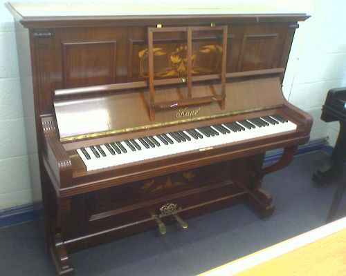 Kaps upright piano in rosewood with nouveau decoration